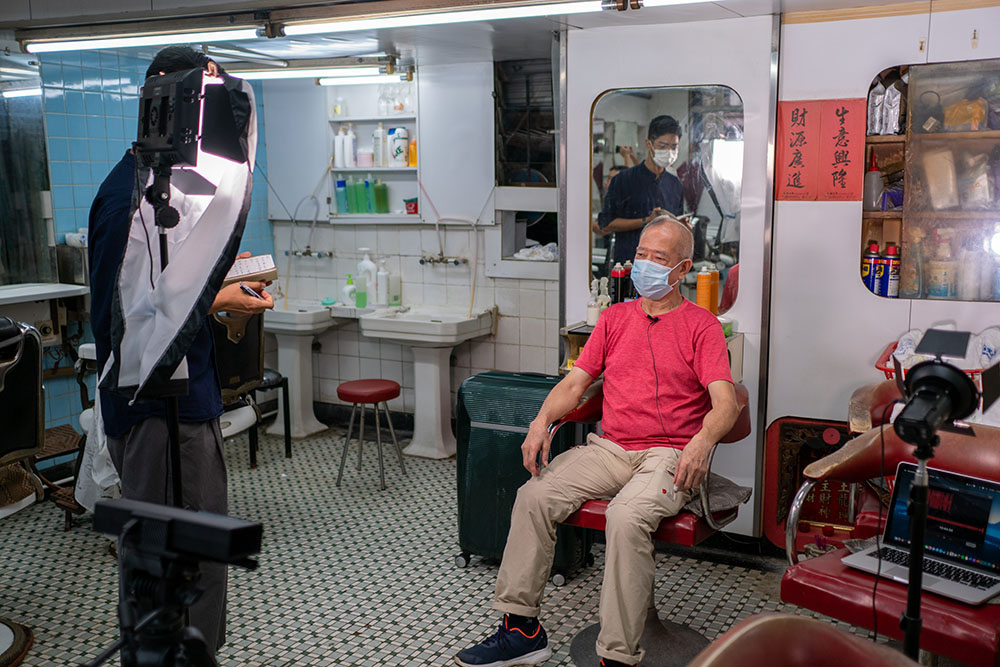 Photo taken from Barber shop, during video shooting